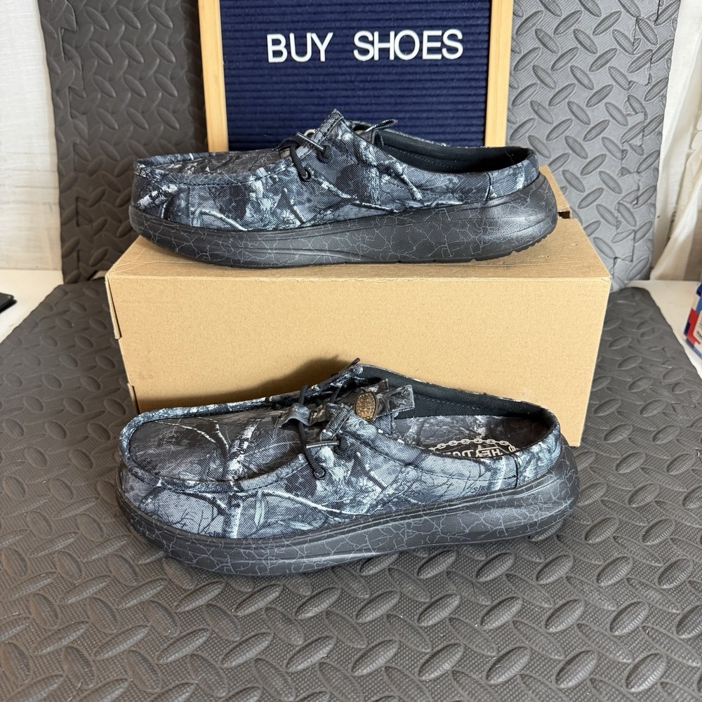 Hey Dude x Jelly Roll Wally Mens Size 11 Black Camo Comfort Shows NWT